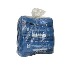 Sacoșă tip maieu albastru „Ocrotiți natura” 330 + 2×85 mm x 600 mm