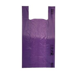 Sacoșă tip maieu mov 330 + 2×85 mm x 600 mm
